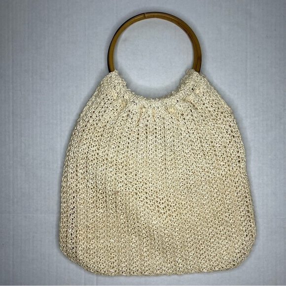sears, roebuck & co Handbags - Vintage 70’s Sears, Roebuck & Co Raffia Straw bag with bamboo handles